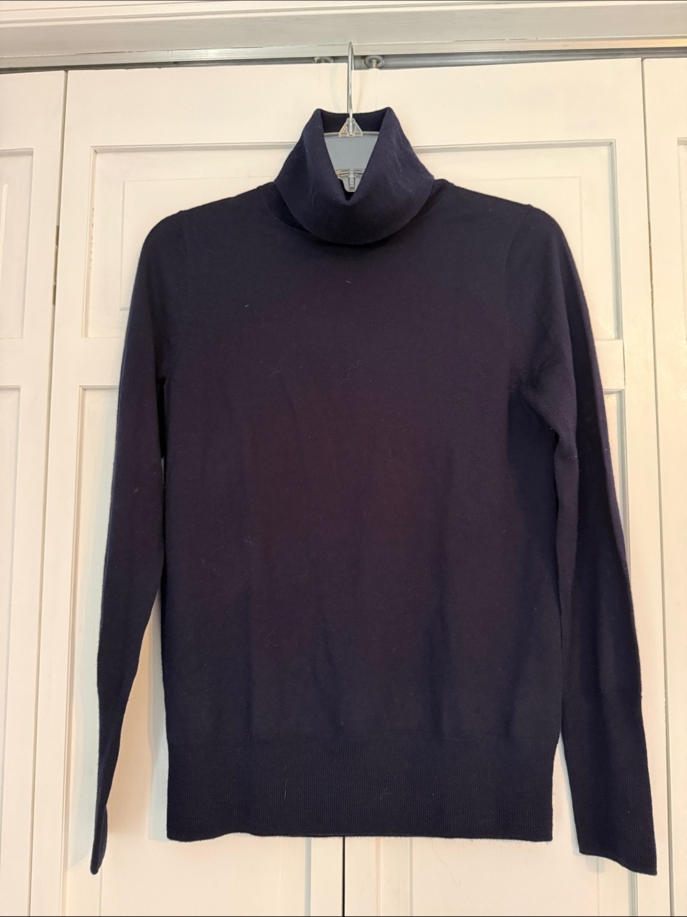 J Crew Marino Wool Navy Women’s  Turtleneck Sweater - Classic